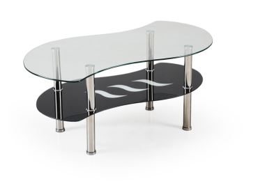 Konferenční stolek RAU, kov/sklo